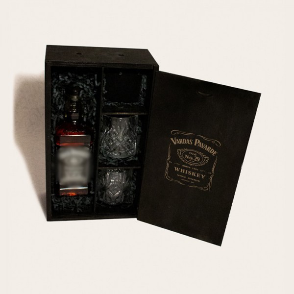 "Whiskey Set Box - Vardas Pavardė" rinkinys II